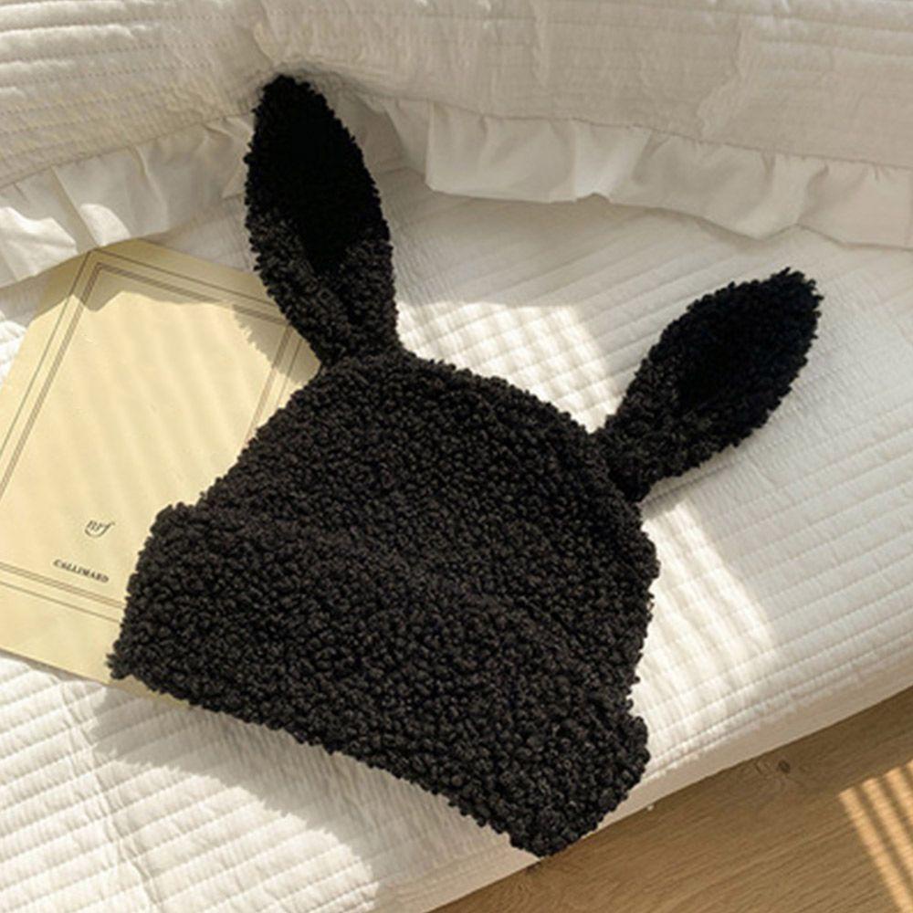 Mũ Beanie Tai Thỏ Mềm Mại Chống Gió Giữ Ấm