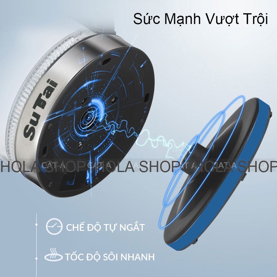 Ấm Siêu Tốc , SUTAI Thuỷ Tinh Cao Cấp - 2 Lít,Tiết Kiệm Điện,Có Đèn LED ,Tự Ngắt Điện,Không Để Lại Cặn ! (Đ29)