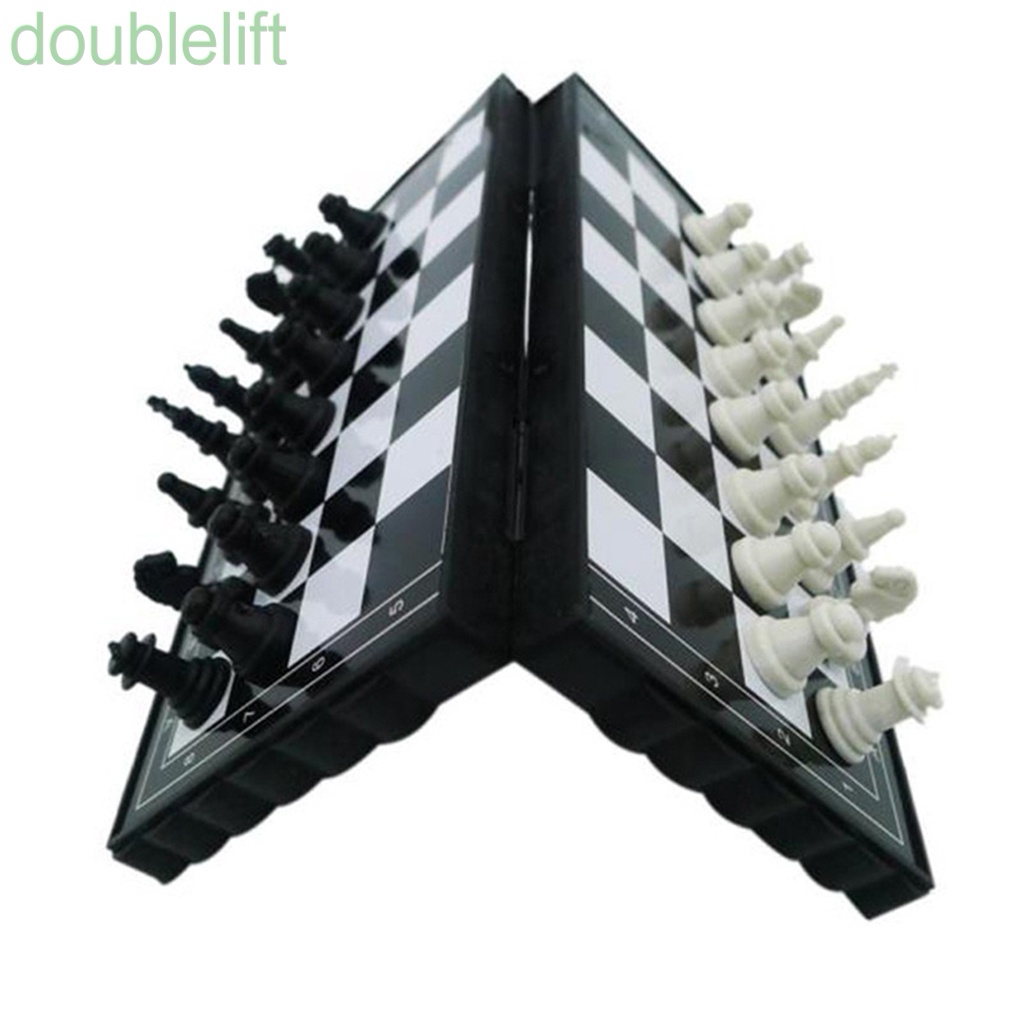 Bộ bàn cờ vua mini bằng nhựa gấp gọn tiện dụng cho trẻ em