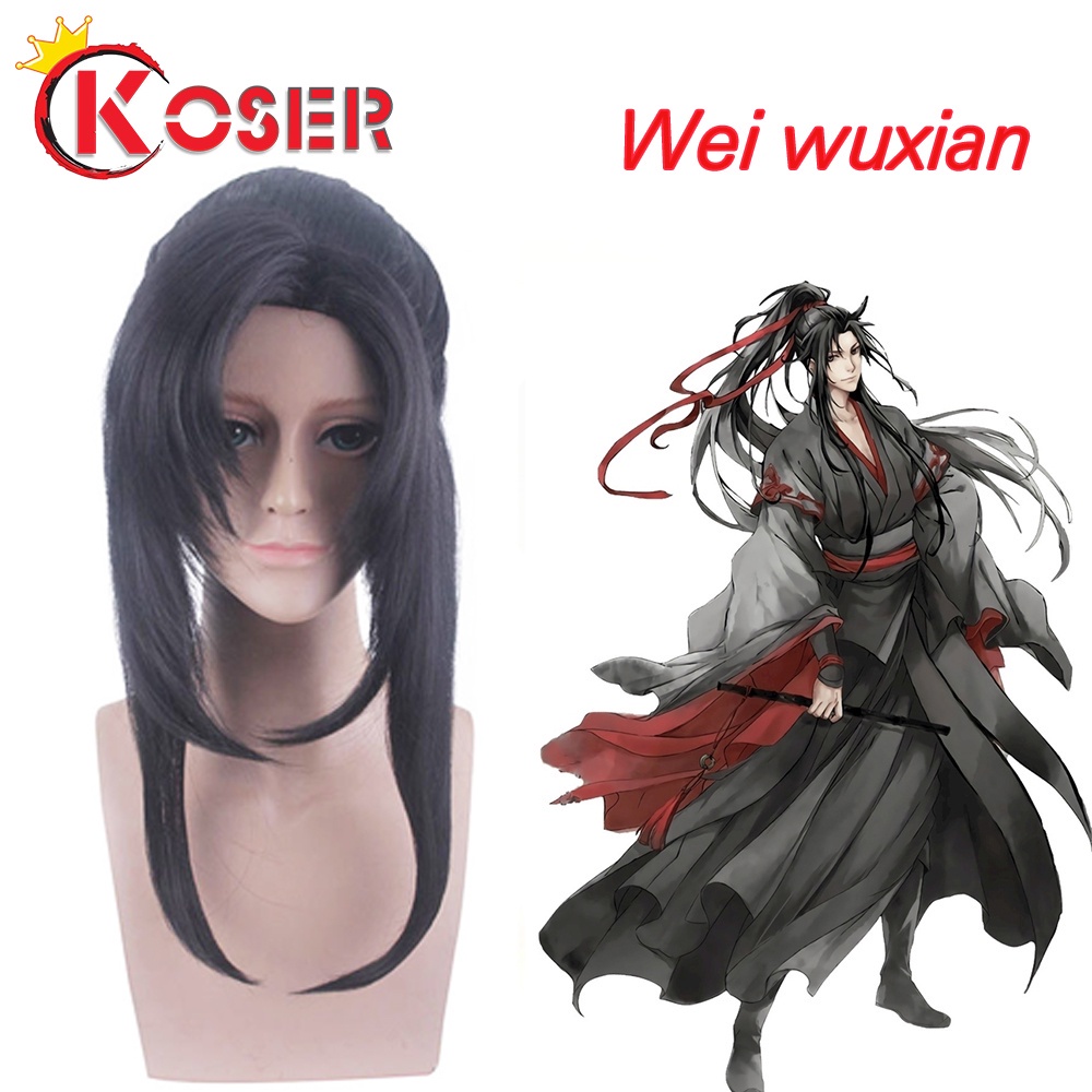 MO DAO ZU SHI Cosplay Wig Hair Wei Wuxian Weiwuxian Ancient Black Grandmaster of Demonic Cultivation Grandmaster of Demonic Cultivation the untamed