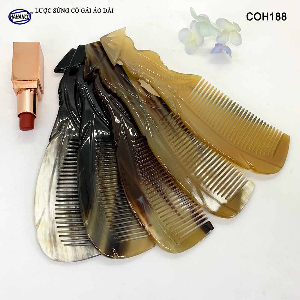 Lược Sừng Cô Gái Áo Dài HAHANCO (Size:XL- 19cm) Quà Tặng Đầy Ý Nghĩa - COH188