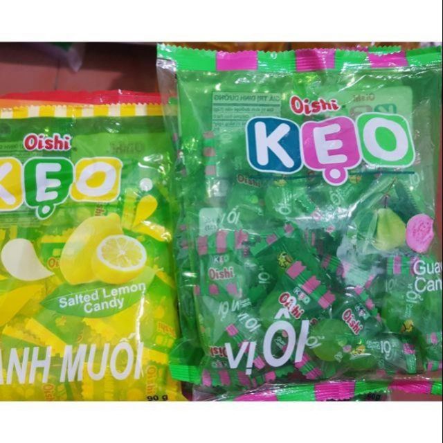 Lẻ 1 viên kẹo oishi vị ổi,bạc hà, chanh ....