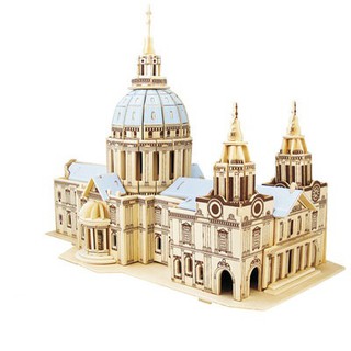 Mô hình gỗ trang trí 3D Nhà thờ chính tòa thánh Paul (Nhà thờ ST.Paul) - Mô hình lắp ráp bằng gỗ