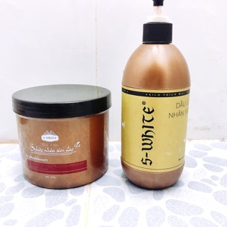 Combo dầu gội + kem ủ tóc nhân sâm đào Swhite