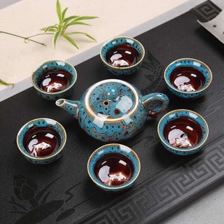 Bộ ấm trà 3D hình cá