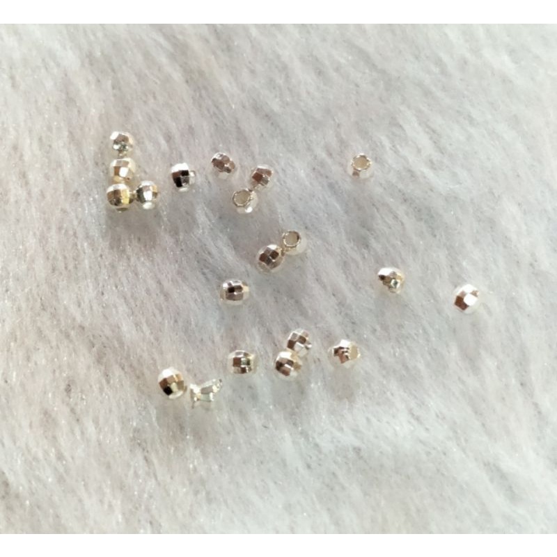 Bi bạc 925 size 3li hình caro lấp lánh mic vòng xỏ handmade đẹp bĩnh viễn bảo hành