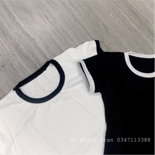 Áo Croptop Kẻ Viền