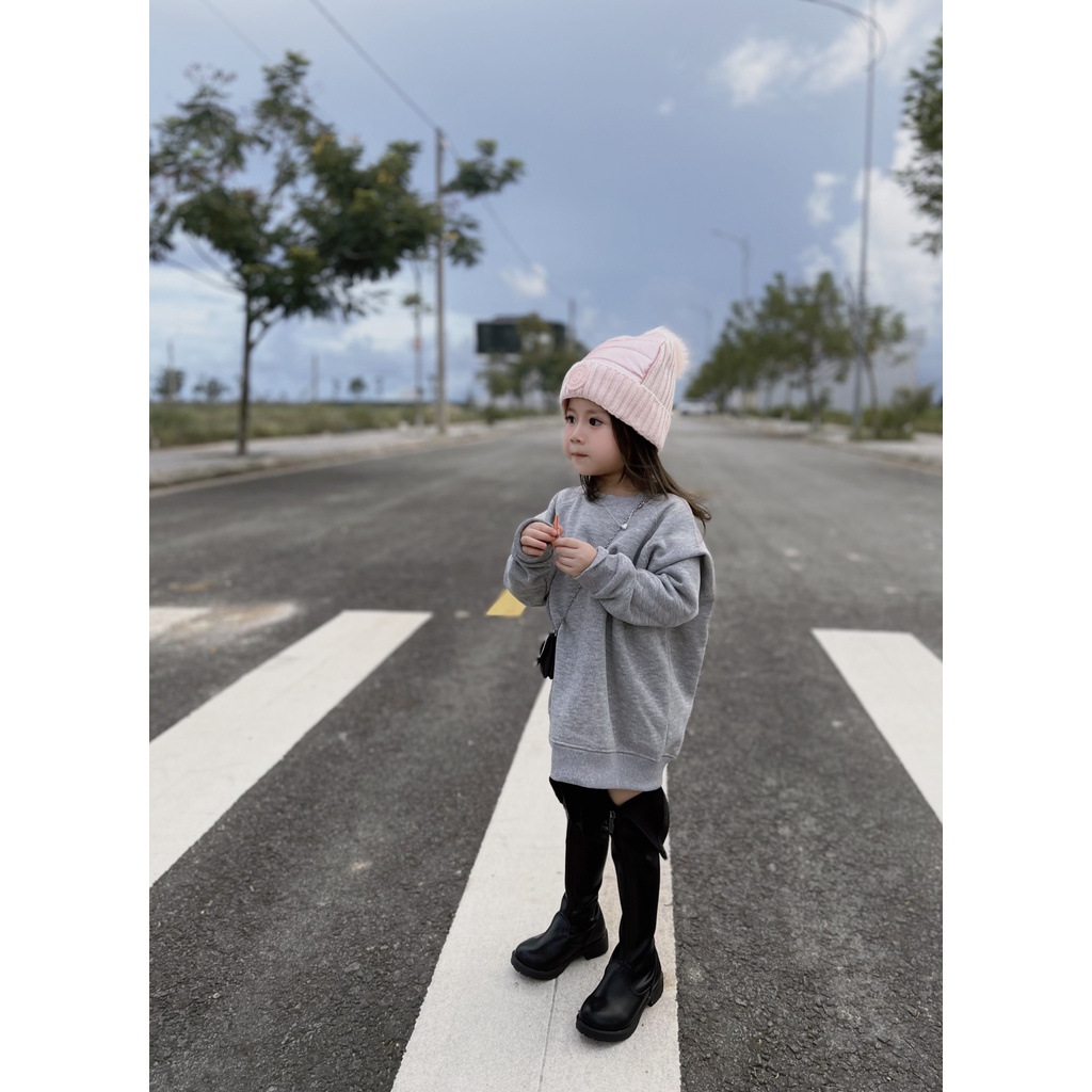 Áo nỉ cổ tròn chorme heart iconic 2019 cho bé , áo sweater trẻ em unisex , Kid_genZ