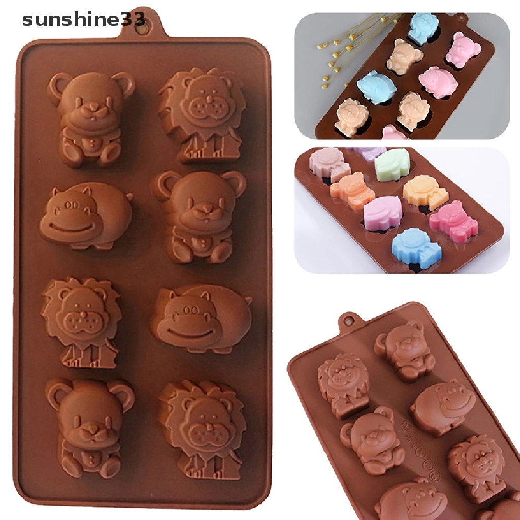Khuôn Làm Bánh / Xà Phòng / Sô Cô La Hình Động Vật Bằng Silicone DIY