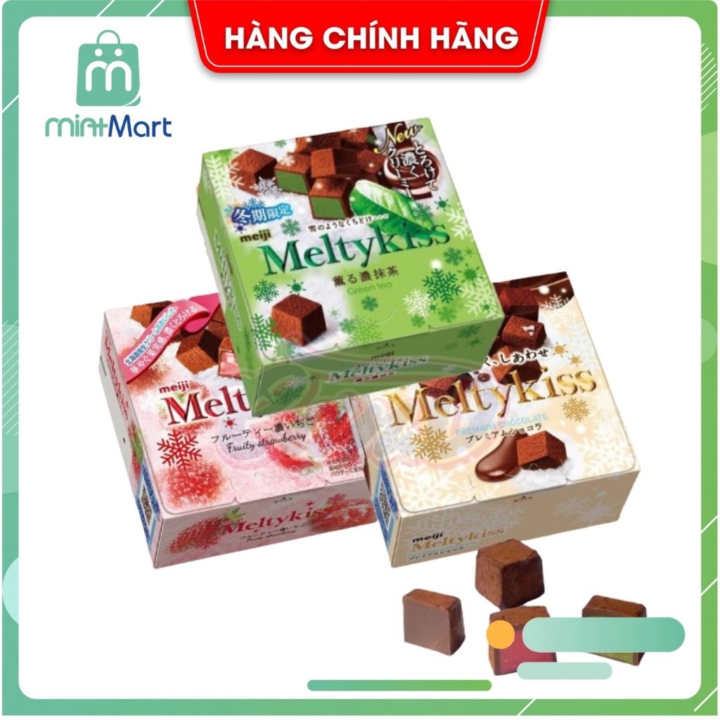 [SIÊU NGON] Kẹo socola tươi Meiji Melty Kiss Nội địa Nhật hộp 56gr