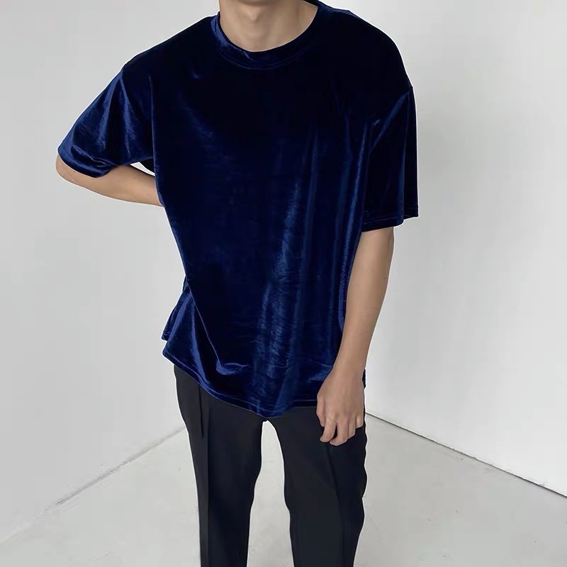 áo nhung xanh dương