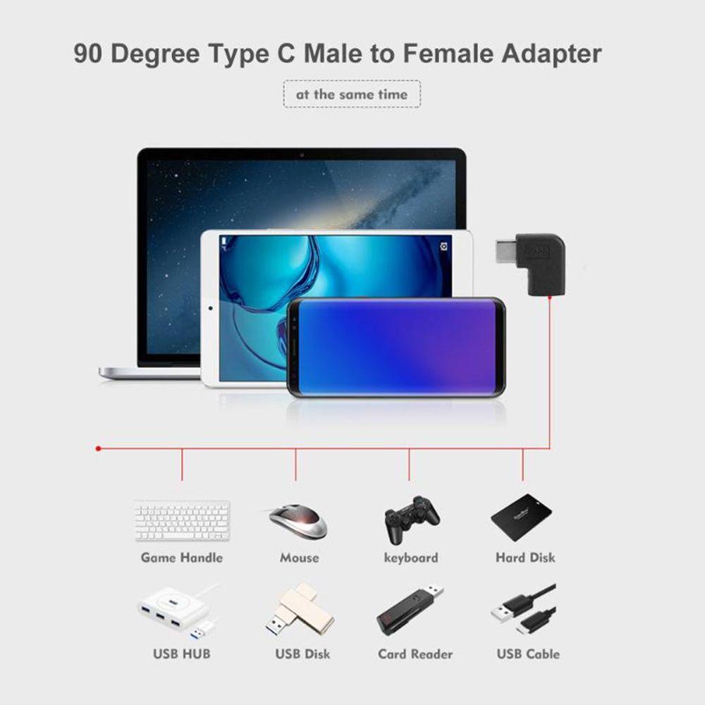 Đầu Nối Chuyển Đổi Loại C 90 Độ Chuyên Dụng Cho Samsung S10 / S10 + Huawei P30 / P30 Pro OnePlus 7 Pro