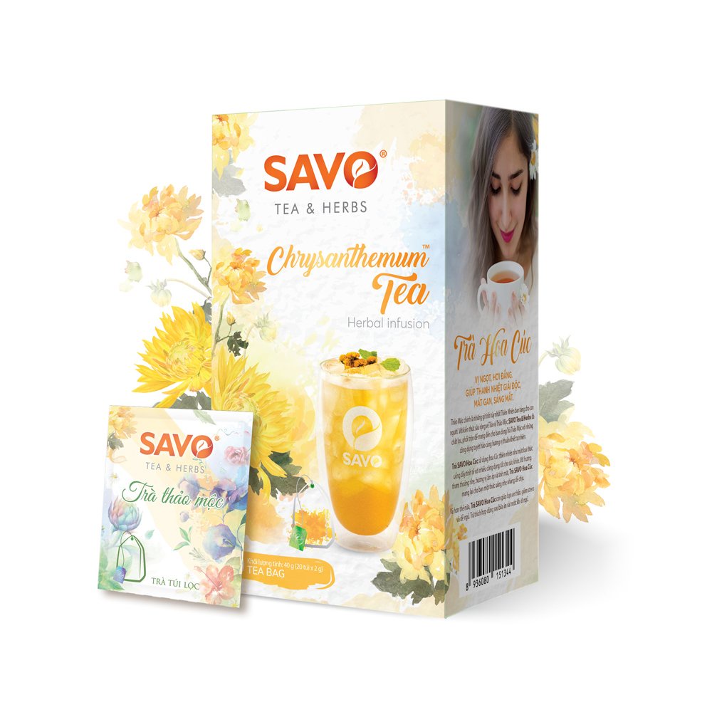 Trà Thảo Mộc SAVO hoa cúc, Loving Tea, Warming Tea, Cooling Tea, Refreshing Tea
