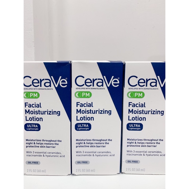 Kem dưỡng da ban đêm CeraVe PM Facial Moisturizing Lotion 60ml, 89ml