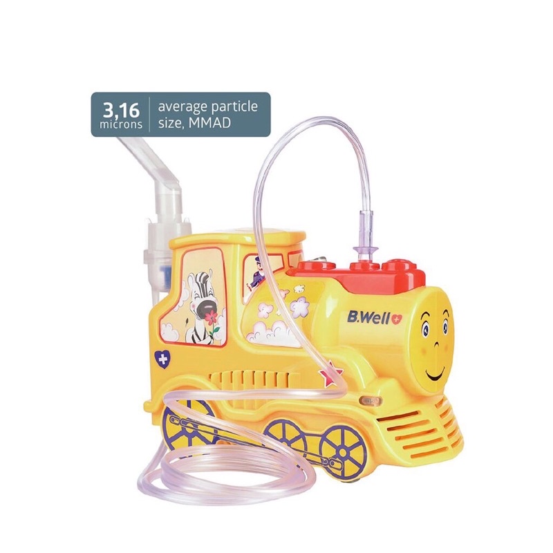 [CHÍNH HÃNG] Bộ máy xông mũi họng B.Well Swiss PRO-115 hình tàu lửa dễ thương, bé thích thú (Nhập khẩu Thuỵ Sĩ)