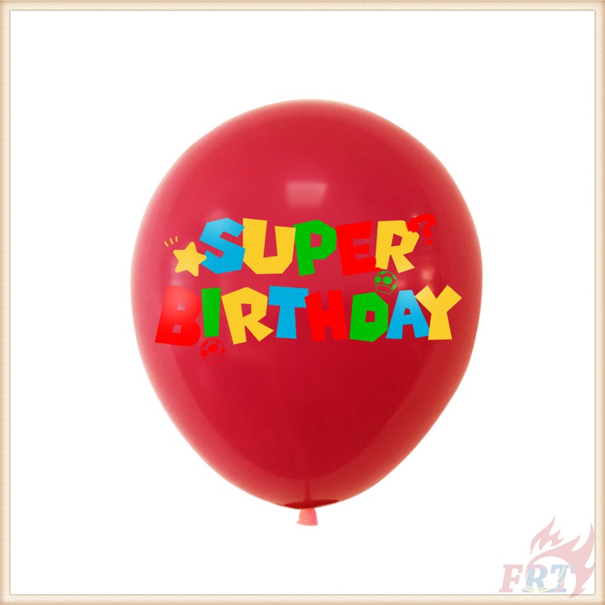 Bong bóng cao su in hình máy chơi game mario seri 03 dùng trang trí tiệc sinh nhật 12inch