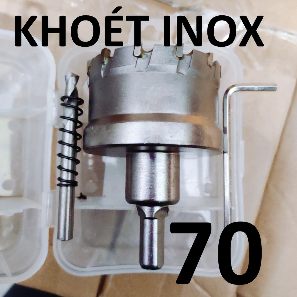 Mũi khoét inox 70 , sắt đầu hợp kim công nghệ Đức Loại 1, mũi khoét kim loại 70mm