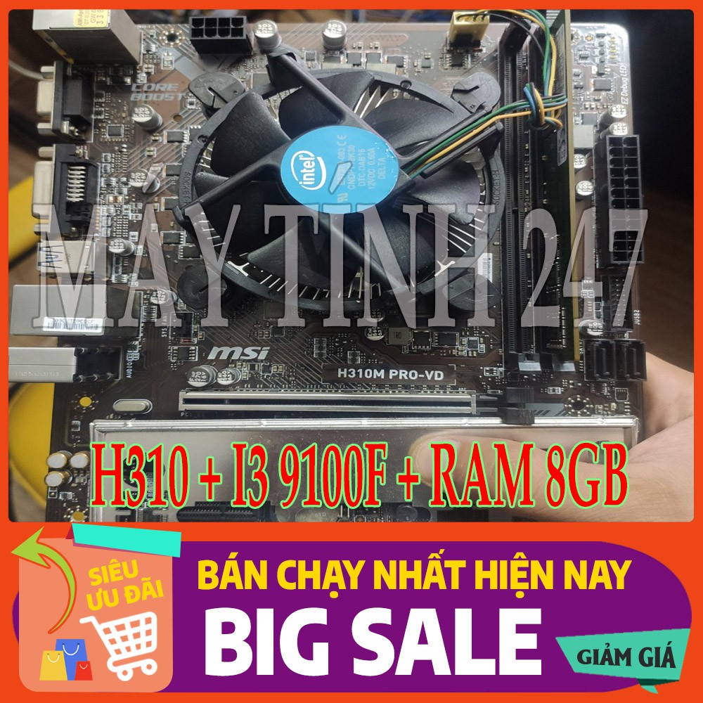 Combo H310 - I3 9100F - B360 - I5 9400F RAM 8GB