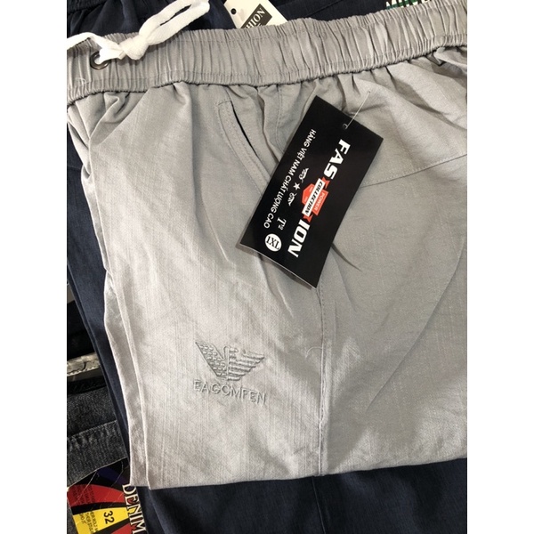 Quần Ngố Đũi , Quần Short Đũi Cho Nam , Cạp Chun Co Giãn Hàng Đẹp