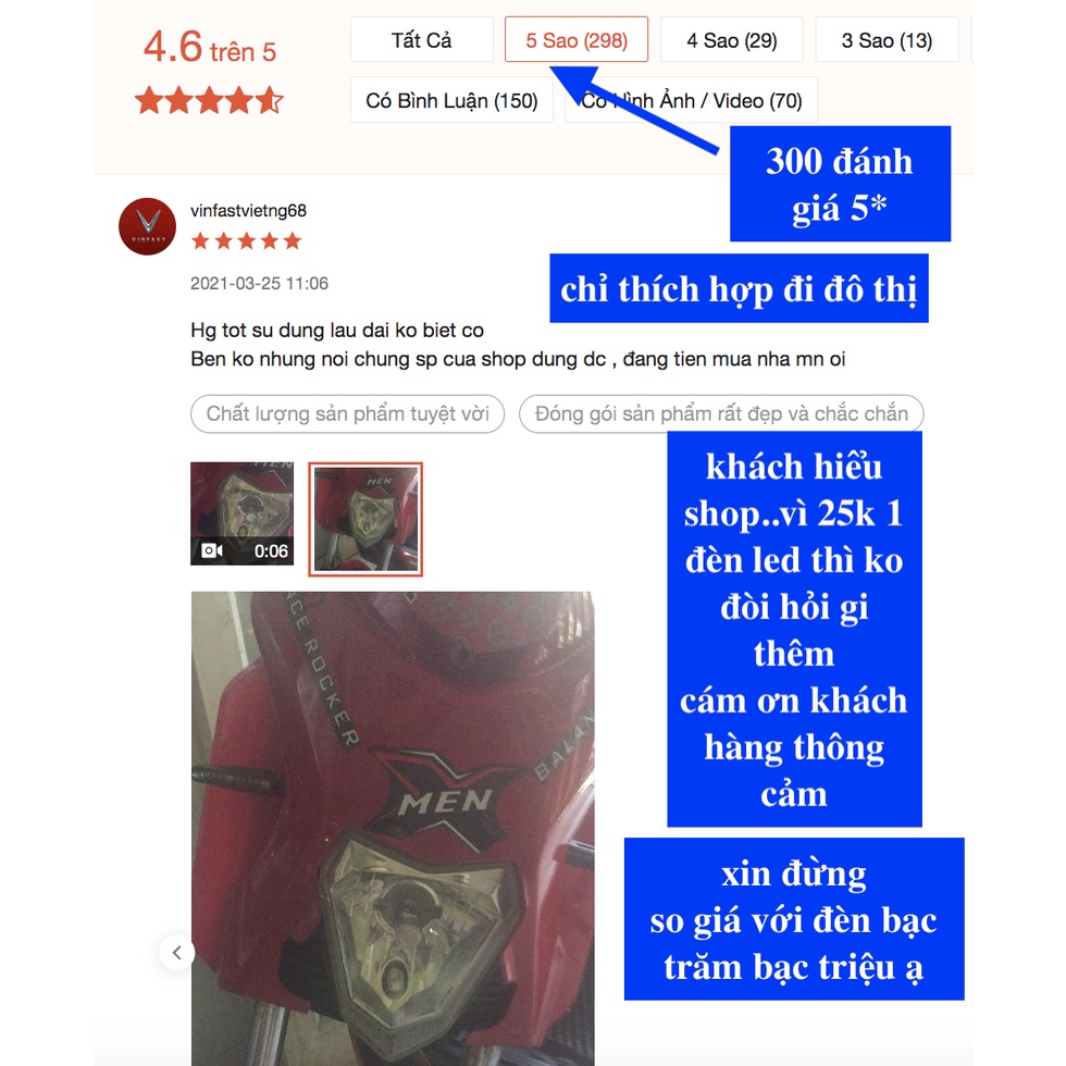 Đèn pha led 2 chân M5 eagleye gắn xe máy(ánh sáng trắng)Thanh Khang 001000024