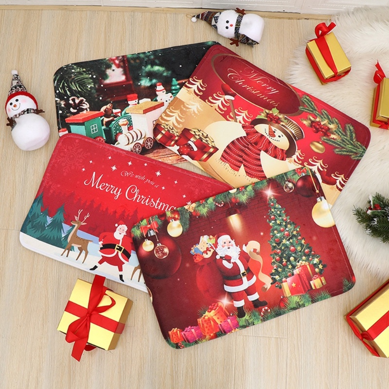 Thảm Chùi Chân Chống Trượt Họa Tiết Giáng Sinh 40X60cm