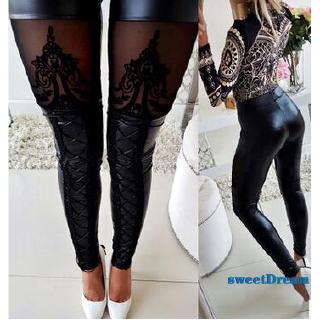 Quần Legging Da Pu Thời Trang Cho Nữ