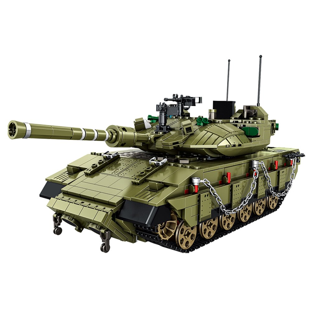 Đồ chơi giáo dục Lắp ráp Mô hình MEOA Panlos 632009 Military WW2 Series 1730PCS Merkava MK4 Main Battle Tank xe tăng