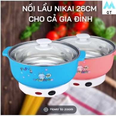 %1 Đổi 1- BH 6T% Nồi Điện Mini Đa Năng có thể Chiên, Xào, Nấu ăn,nấu lẩu mini