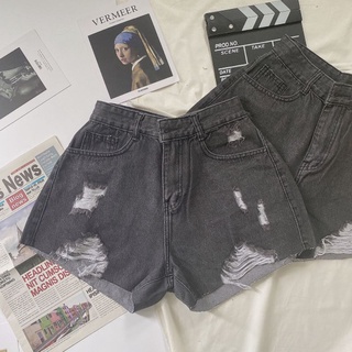 QUẦN SORT JEAN BIGSIZE XÁM ĐEN RÁCH MÃ04