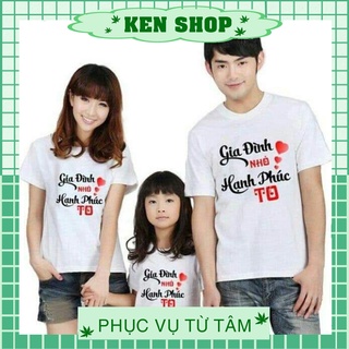 Áo gd nhỏ hp to GIA ĐÌNH HẠNH PHÚC đủ size nam nữ big size