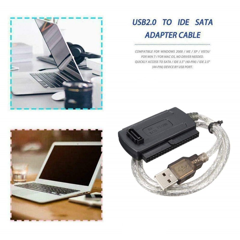 Dây Cáp Chuyển Đổi 3 Trong 1 Usb 2.0 Sang Ide Sata 2.5 3.5 Tiện Dụng