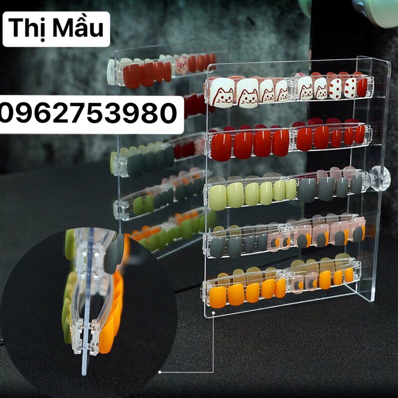 Khay trưng móng mẫu nail- Khung gắn móng nail mẫu - Bảng trưng bầy móng mẫu
