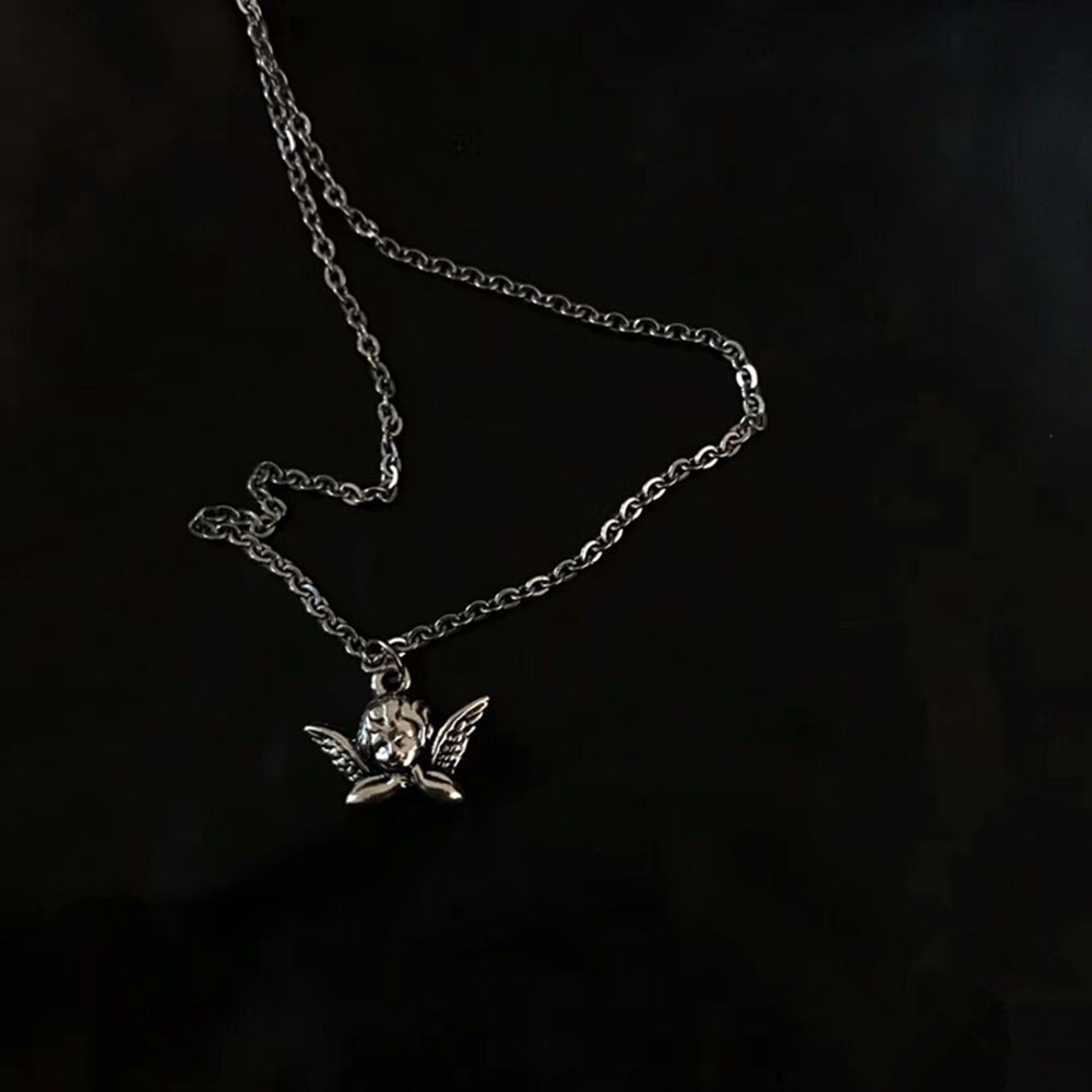 Vòng Cổ Choker Phối Mặt Hình Thần Tình Yêu Cho Nữ