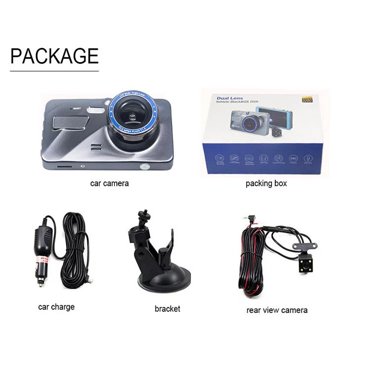 [ Tặng thẻ nhớ 16GB ] Camera hành trình ô tô trước sau Full HD 1080P, ống kính kép siêu bền | BigBuy360 - bigbuy360.vn