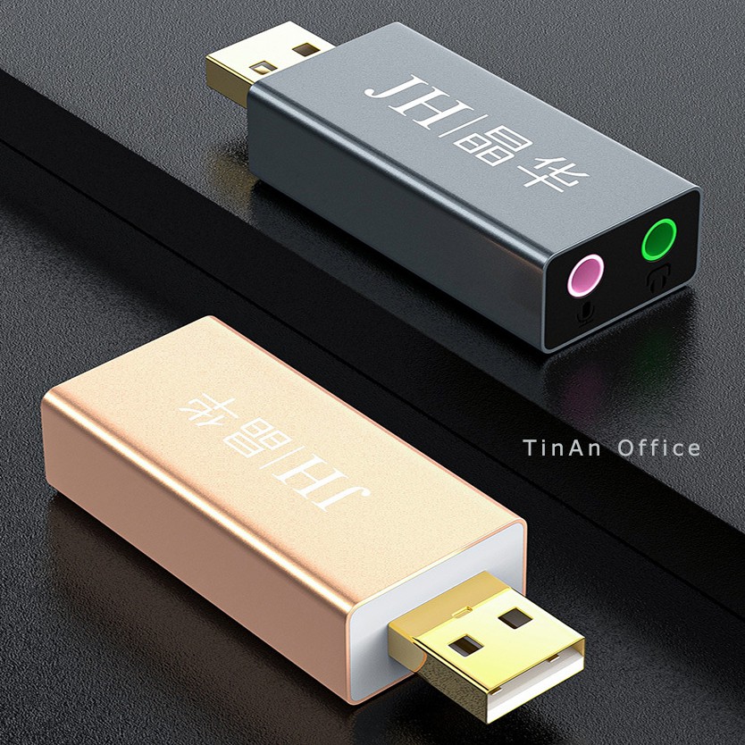 Bộ Chuyển Đổi USB sang Tai nghe/ Micro Loa Giao Diện Âm Thanh cho PS4 Pro USB, Card Âm Thanh JH Gắn Ngoài USB