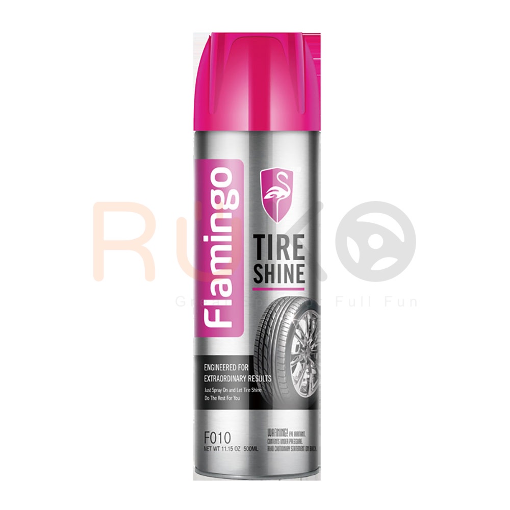 [SALE cuối năm]Chai xịt Flamingo Tire Shine F010 bảo dưỡng, tân trang làm chậm lão hóa lốp xe hơi