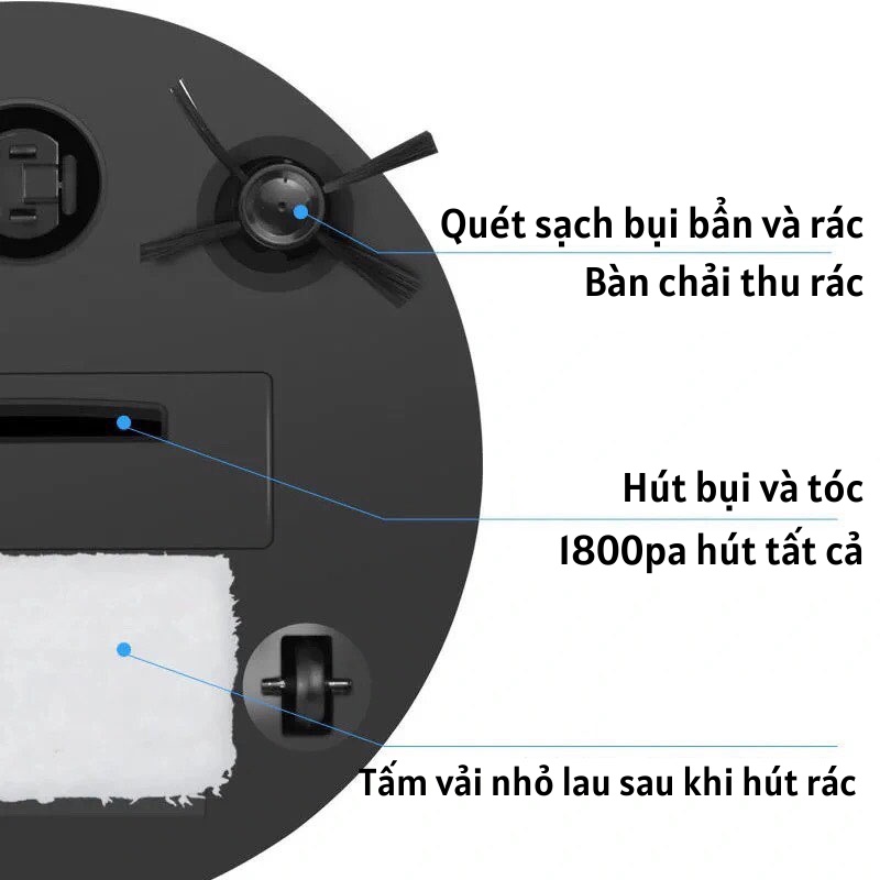  Robot Hút Bụi Lau Nhà, Tự Động Làm Sạch Nhà Cửa Tiện Dụng - AUTO BEN