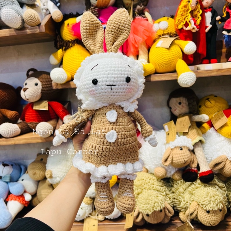 Thỏ len handmade cho bé gái, trai, Đặc Sản Ngon Lạ Đà Lạt
