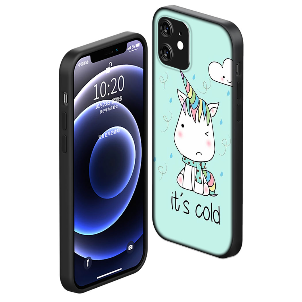 Ốp Điện Thoại Silicon Mềm Hình Ngựa Pony Màu Cầu Vồng Cho Iphone 11 Pro Max Se 2020 12 Mini 12 Pro Max Pdd54