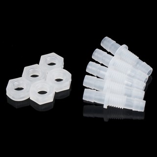 (Set 1-2 bộ ) Đầu nối nhựa xuyên vách kèm TÁN +RON – dùng cho ống phi TỪ 4-16mm
