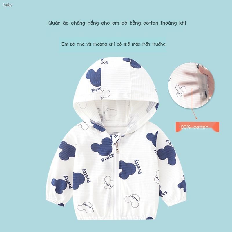 Áo Khoác Chống Nắng Bằng Cotton Nguyên Chất Thoáng Khí Thời Trang Mùa Hè Cho Trẻ Em