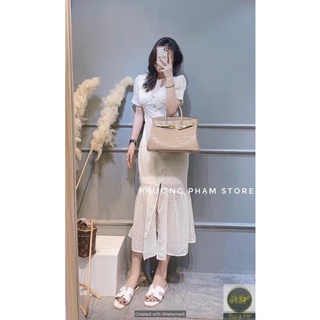 Váy đuôi cá chấm bi