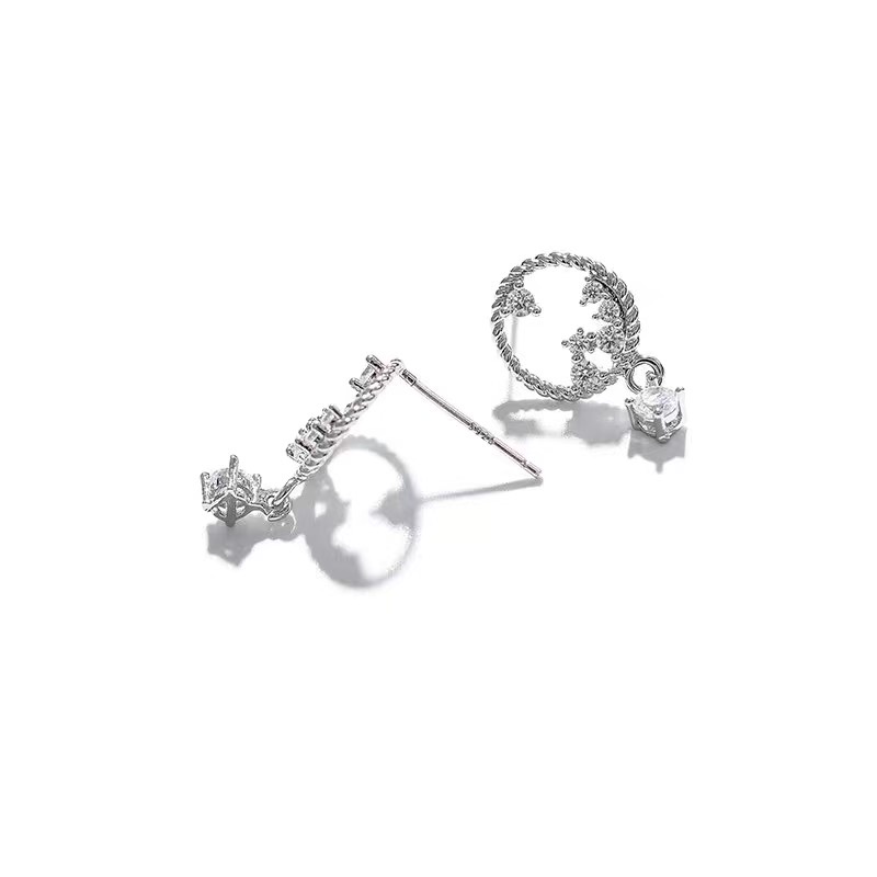 Bông Tai Nữ Bạc Ý s925 Thiết Kế Tinh Tế Hình Giọt Nước Rỗng - B2647- Bảo Ngọc Jewelry