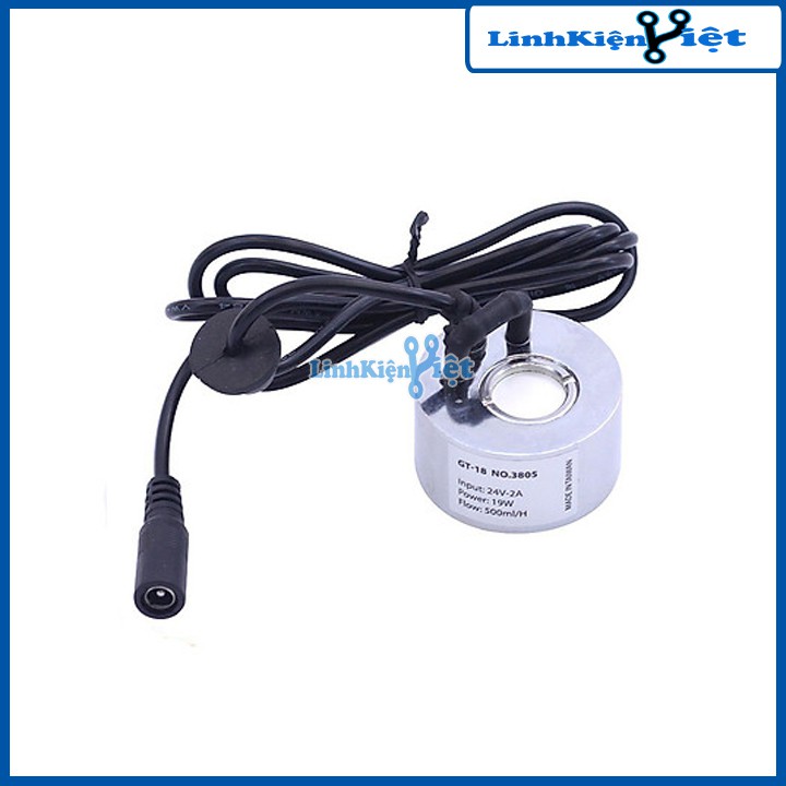 Combo Động Cơ Phun Sương GT-18 Zin Không Led và Nguồn 24V-2A (Tặng Quạt Tản Nhiệt 8x8x2,5Cm 24V )