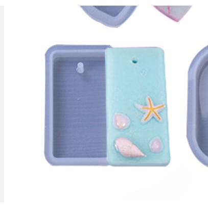 Khuôn resin hình chữ nhật làm móc khóa