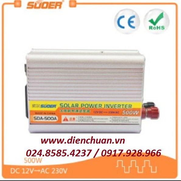 Kích điện 12V lên 220V 500W Suoer SDA-500A