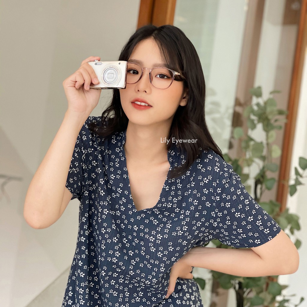 Gọng kính cận nam nữ Lilyeyewear kiểu dáng mắt tròn nhiều màu - 90013 | BigBuy360 - bigbuy360.vn