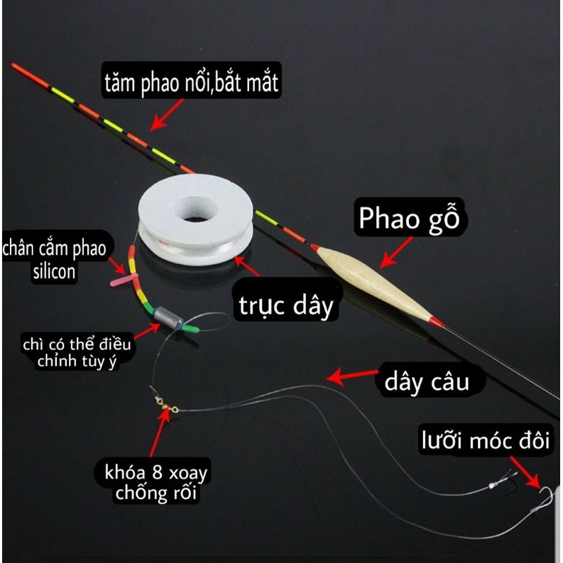 Thẻo Câu Đài Đôi Buộc Sẵn Cước Lưỡi Câu Và Phao Đại Lý Đồ Câu Cá Thẻo Câu Đài Thẻo Câu Cá