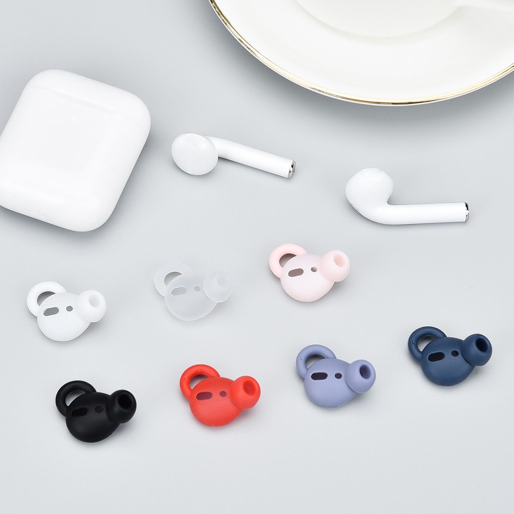 PO-Bằng Silicone Chống Trượt Cho AirPods 1 / 2,Bộ 2 Nút Bịt Tai Nghe
