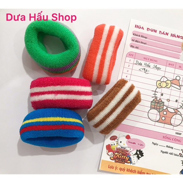 Thun Cột Tóc Bản Lớn Kiểu Đơn Giản
